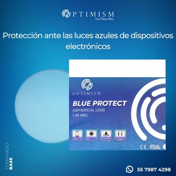 Protección contra luces azules con lentes Optimism Blue Protect.