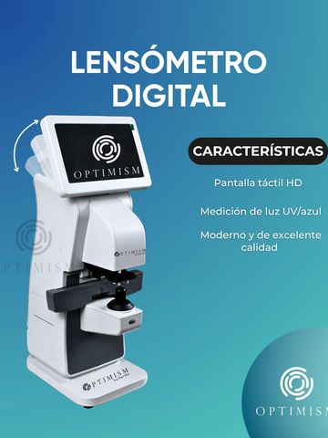Lensómetro digital con pantalla táctil HD.