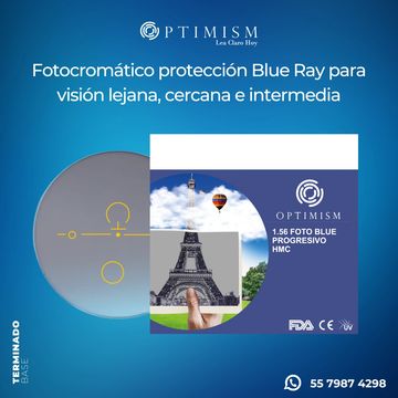 Mica fotocromática progresiva