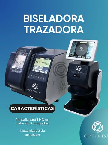 Máquina biseladora trazadora con pantalla táctil HD y alta precisión.