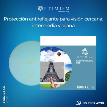 micas progresivas para visión cercana, intermedia y lejana